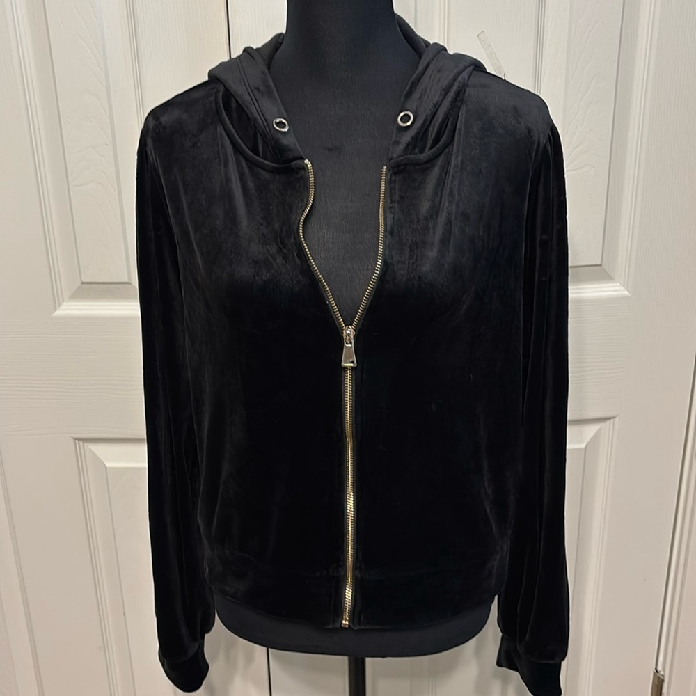 Magaschoni Velour Hooded Jacket